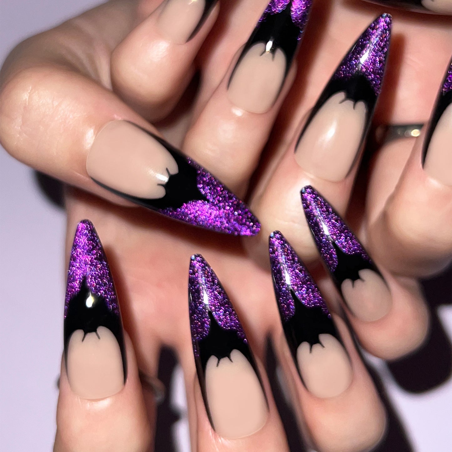 Bat Halloween Nail Art