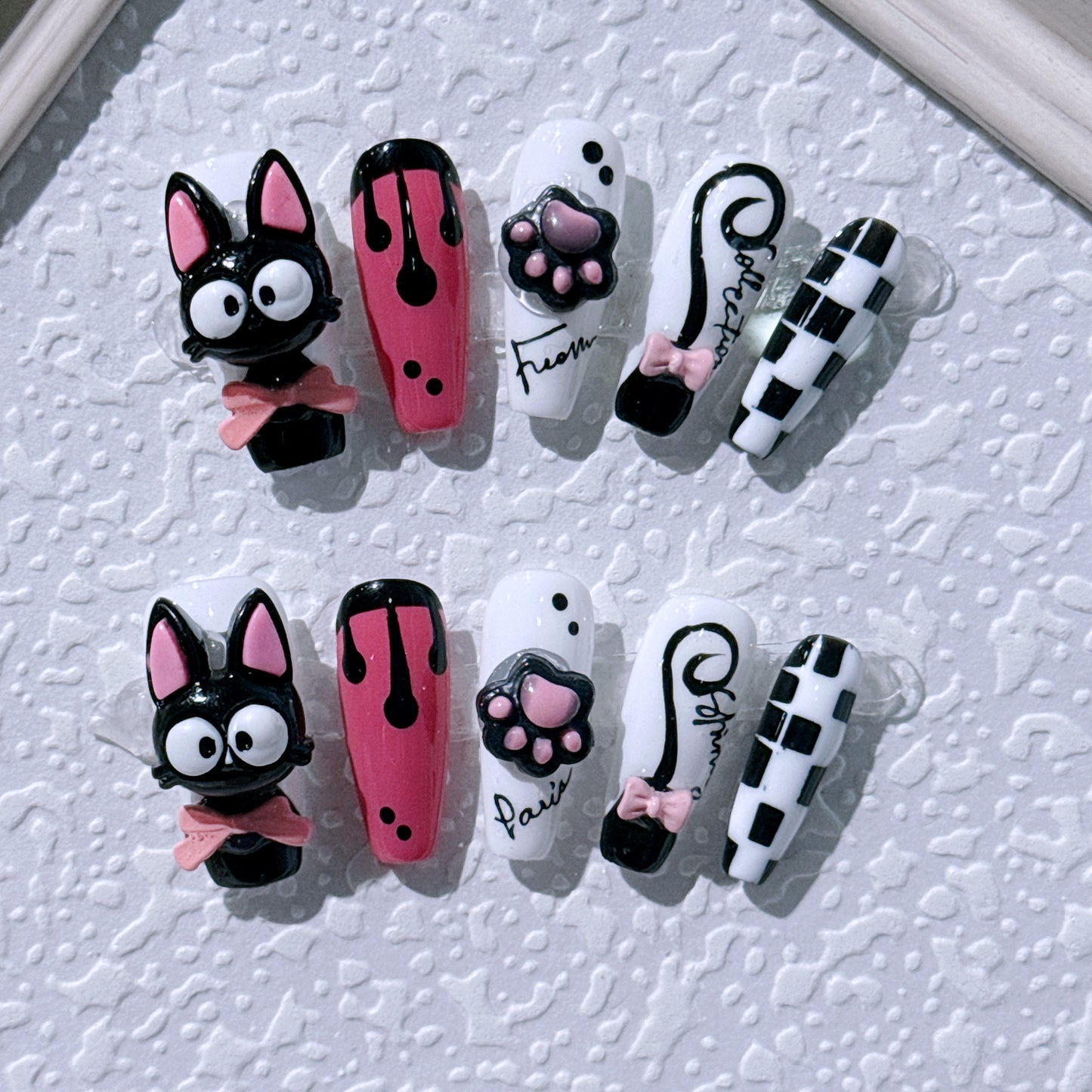 Cat paw handmade press-on nails