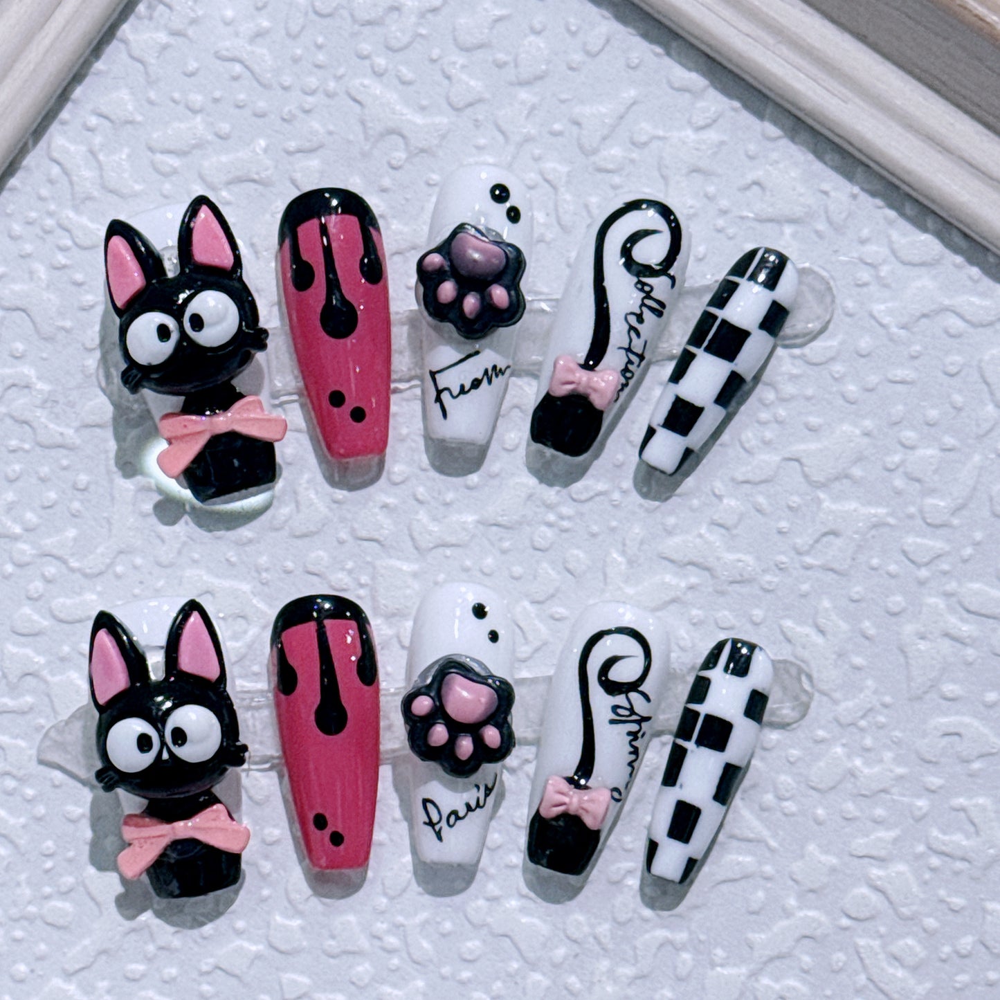 Cat paw handmade press-on nails